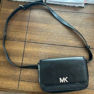 Michael Kors Black Leather Belt Bag